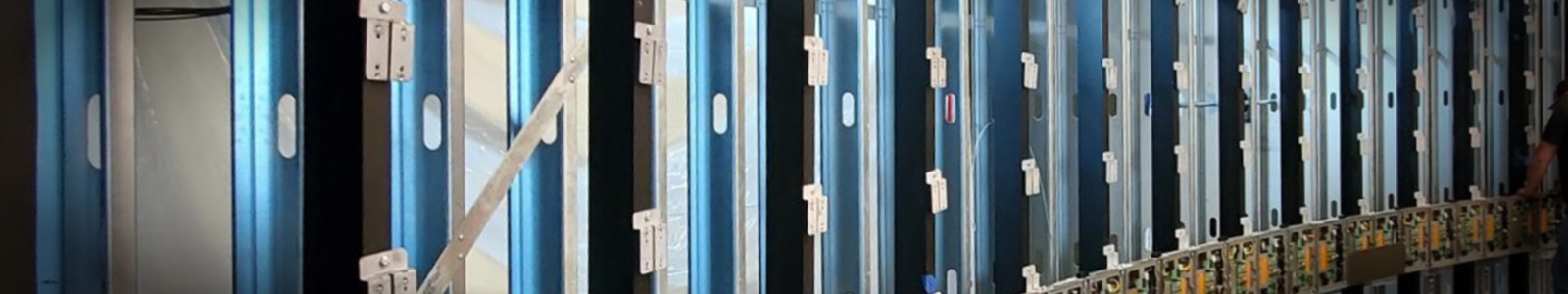 Draper Foundation System being used in a curved video wall