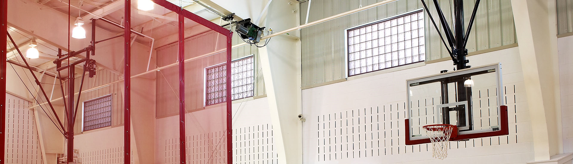 BASKETBALL BACKSTOPS, GYM DIVIDERS | YMCA, New Castle, IN