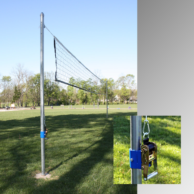 Economy Outdoor Steel Volleyball System - 505510 :: Draper, Inc.