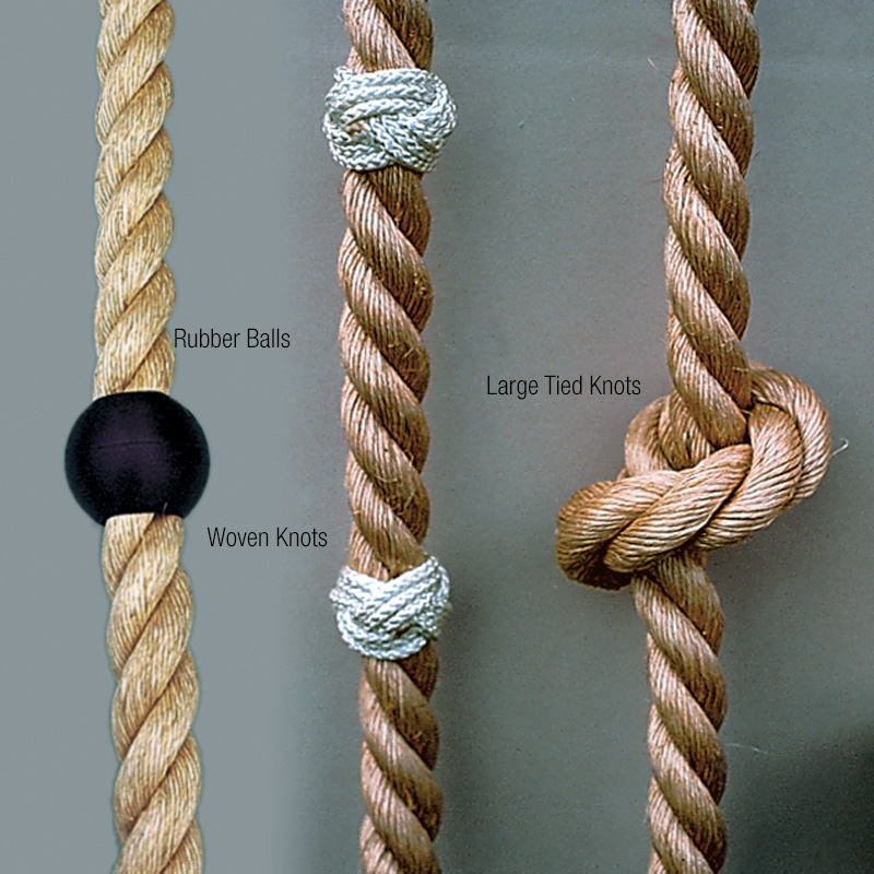Knotted Climbing Rope Natural Manila — Fitness Solutions LLC