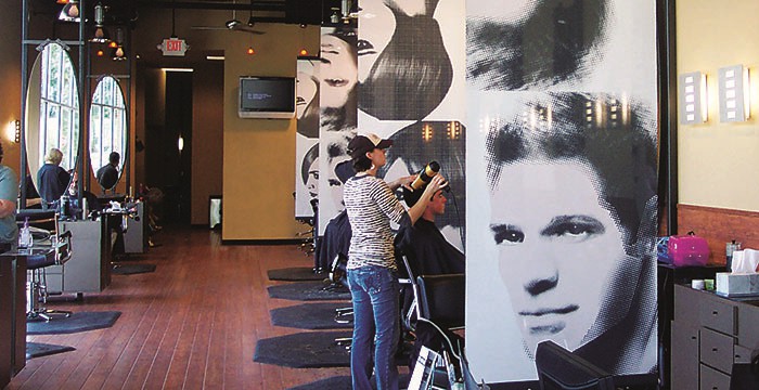Custom Graphic Printing - Heads Up Hair Salon, Nashville, TN