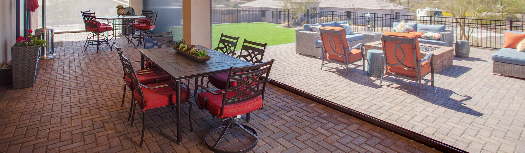 FlexShade ZIP XL outdoor shades installed at a Phoenix, AZ residence.